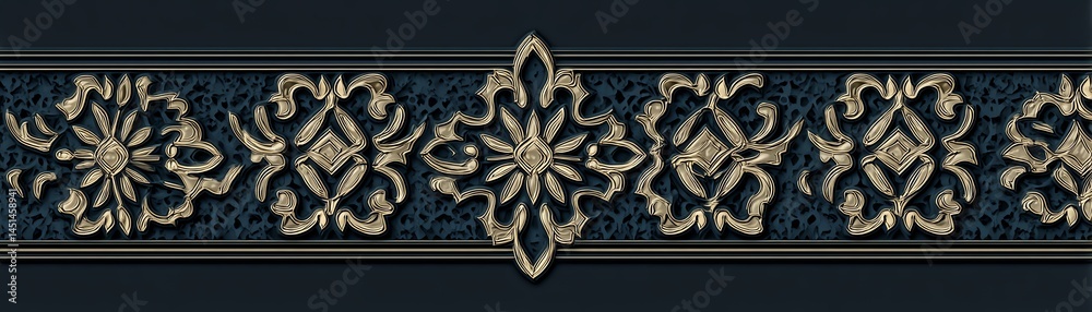 Decorative vintage border design with intricate patterns and elegant details.