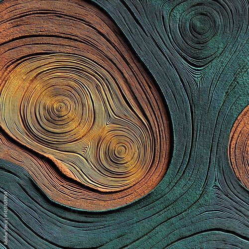 Obraz na płótnie Colorful wood pattern reminiscent of natural textures in a vibrant design. w salonie