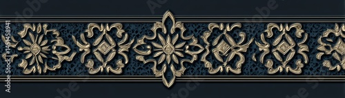 Decorative vintage border design with intricate patterns and elegant details.