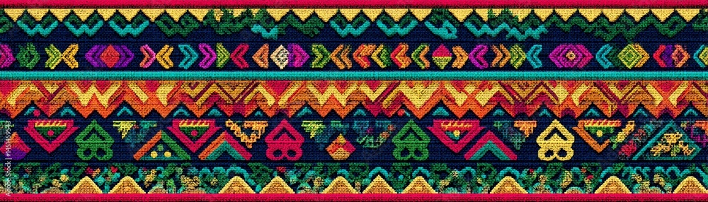 Colorful geometric patterns in vibrant hues for creative designs.