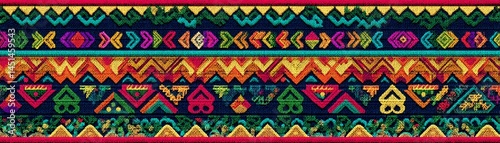 Obraz na płótnie Colorful geometric patterns in vibrant hues for creative designs. w salonie