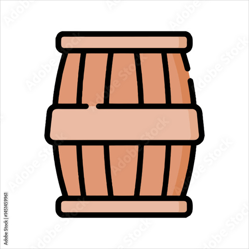 old wooden barrel