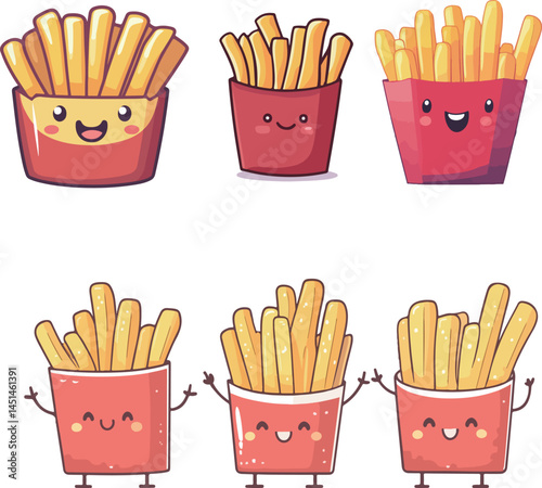 Cartoon French fries material