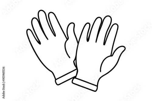 Disposable Gloves Protective Barrier Line Art