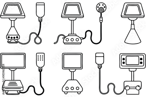 Doppler ultrasound Heart Monitoring Line art