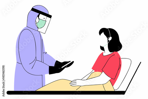 Healthcare Worker in PPE Providing Patient Care