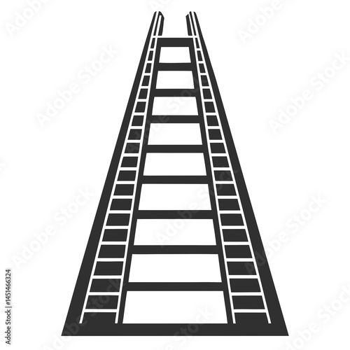 Ladder Of Success icon  silhouette vector illustration