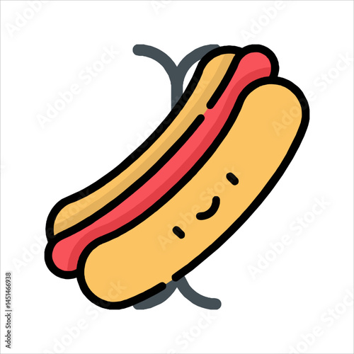 hot dog cartoon