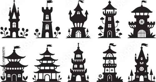 This title highlights the whimsical and imaginative nature of the towers, evoking a sense of fantasy and storytelling.