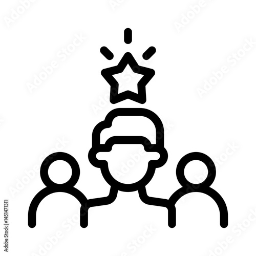 team leader line icon