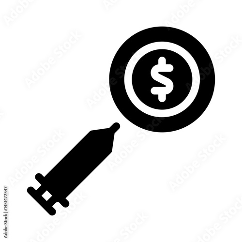 economic stimulus glyph icon