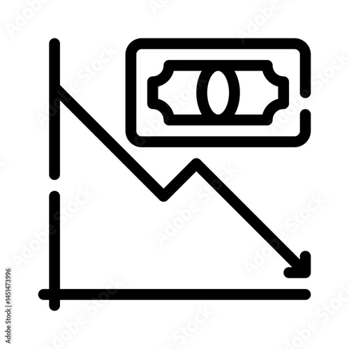 deflation line icon