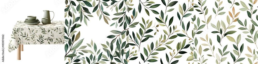 Delicate foliage pattern on a white background Delicate foliage pattern on a white background