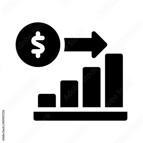 economic forecast glyph icon