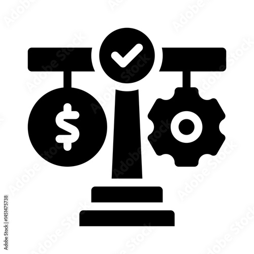 economic stability glyph icon