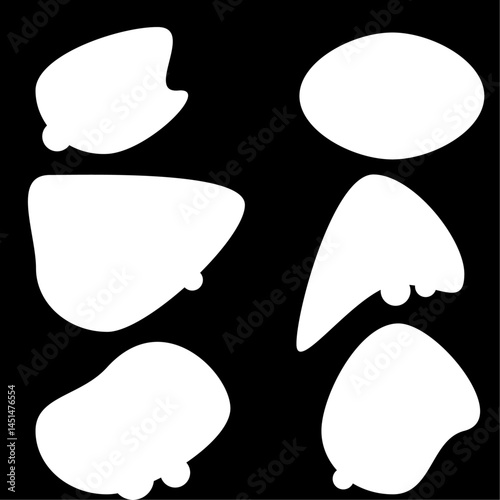 A set of comic icons and speech bubbles for vague anxiety and dissatisfactionm