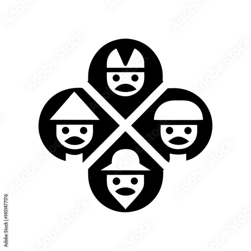 Halloween masks vector illustration.