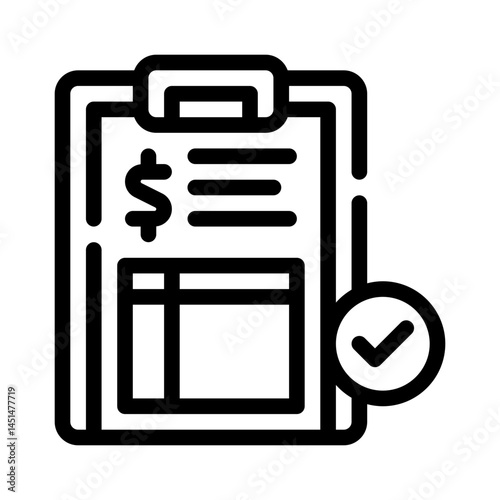 invoice approval line icon