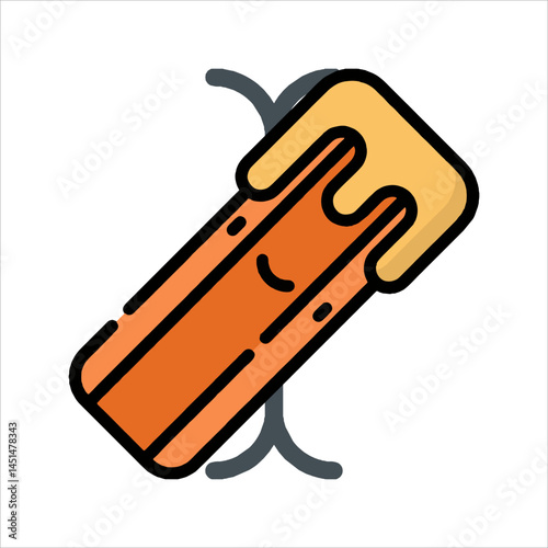 vector illustration of an orange man