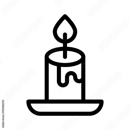 candle line icon