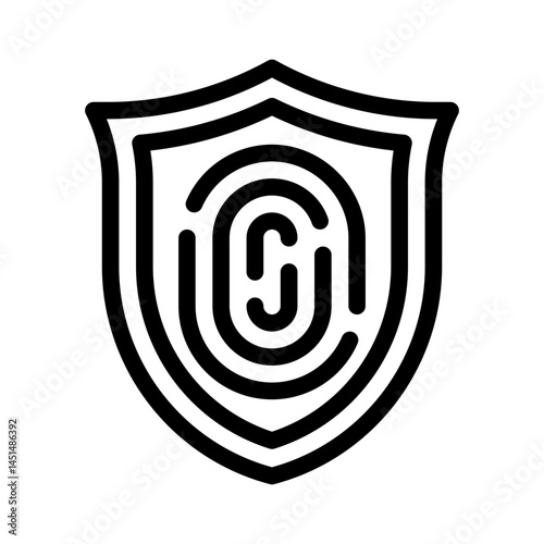 fingerprint line icon