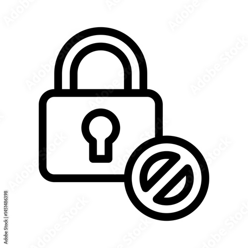 lock line icon