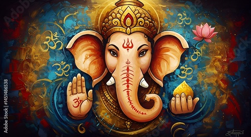 illustration of ganesha as a protective god