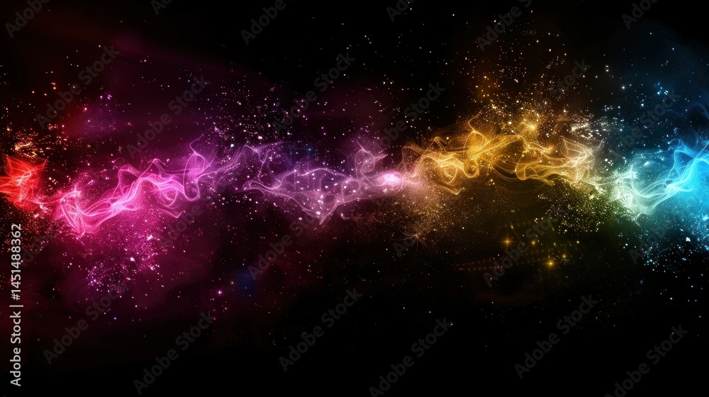 Naklejka premium Rainbow-colored abstract background stock photo --ar 16:9 --raw --v 6 Job ID: 08fd9790-4c65-4c97-a9c4-a6d6122017d7