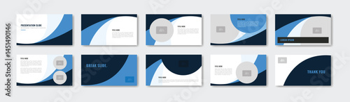 Business presentation template design. Minimalis, modern and keynote vector illustration