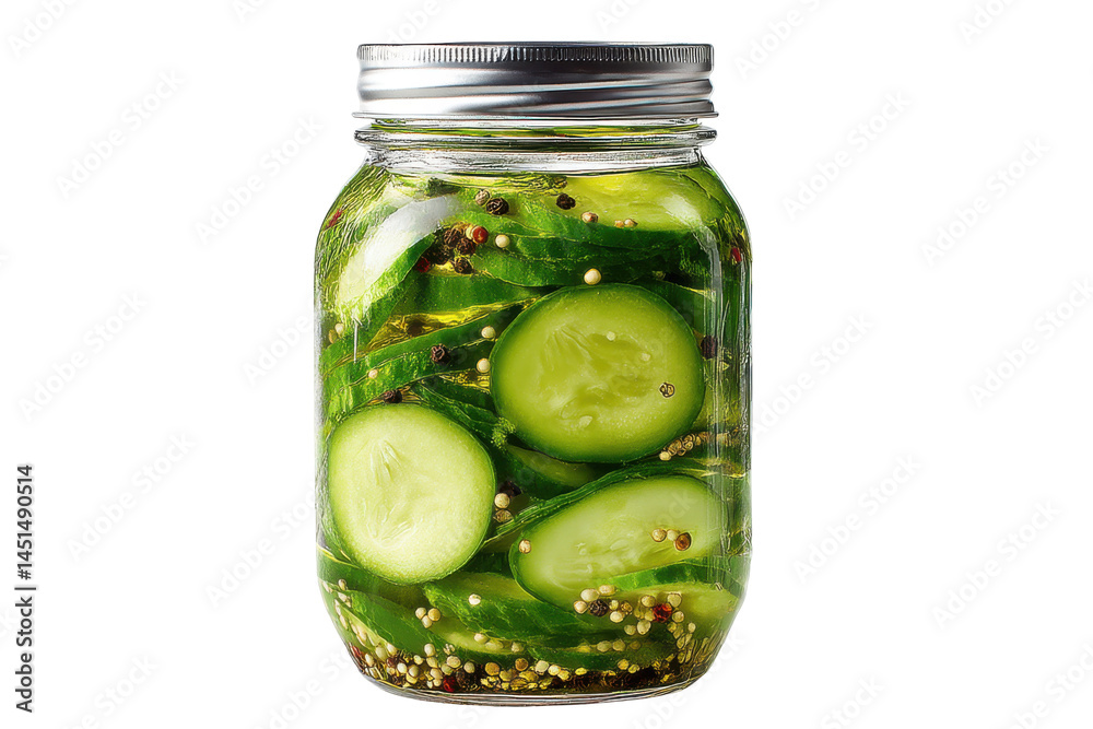 Pickled Cucumber Slices isolated on transparent png background Pickled Cucumber Slices isolated on transparent png background