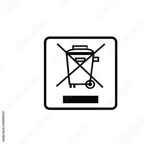 WEEE ICON VECTOR SIGN SYMBOL