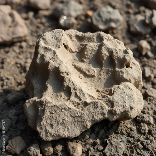 a piece of petrified clay from an ancient volcanic eruption