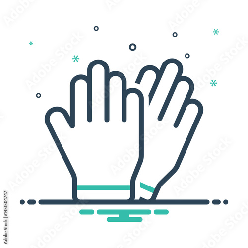 Mix  icon for latex gloves