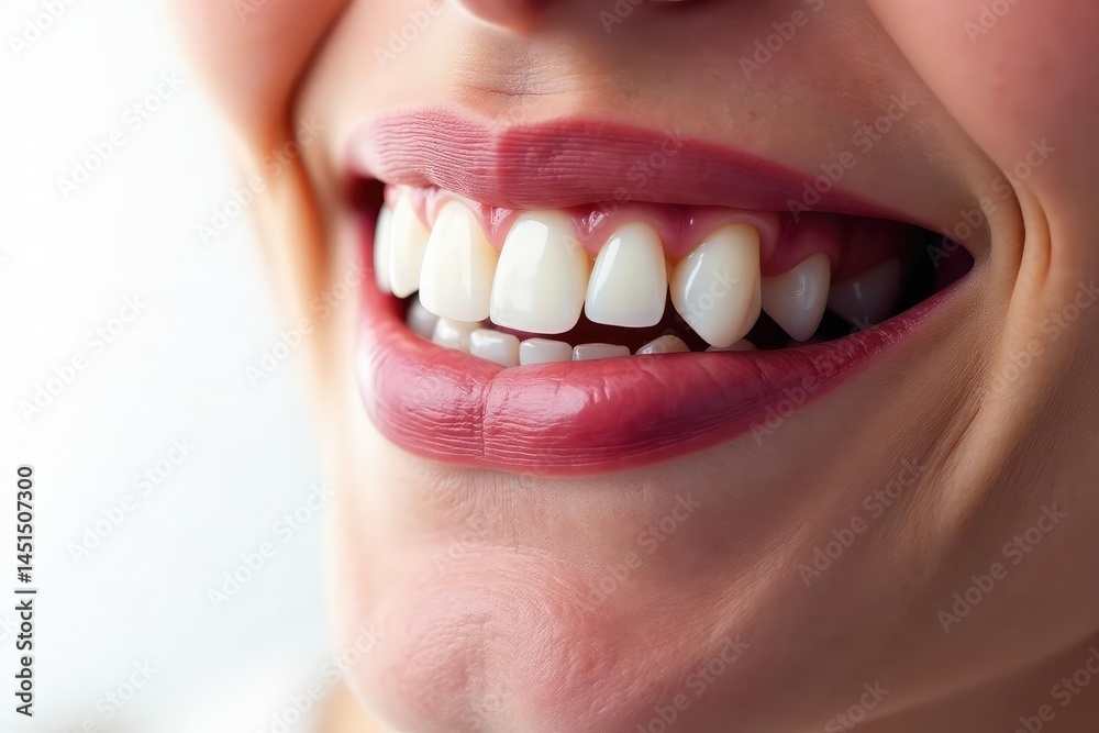 Fototapeta premium Severe tooth decay, highlighted against white backdrop , bacteria, dental problem