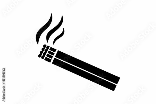 Cigarette Smoking silhouette vector illustration