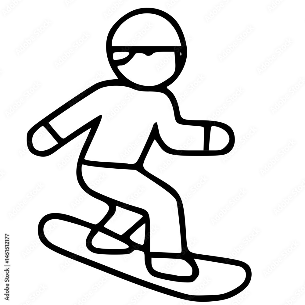 Fototapeta premium Snowboarder Icon