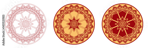 Sri Lankan Traditional Vector Patterns, illustration Art