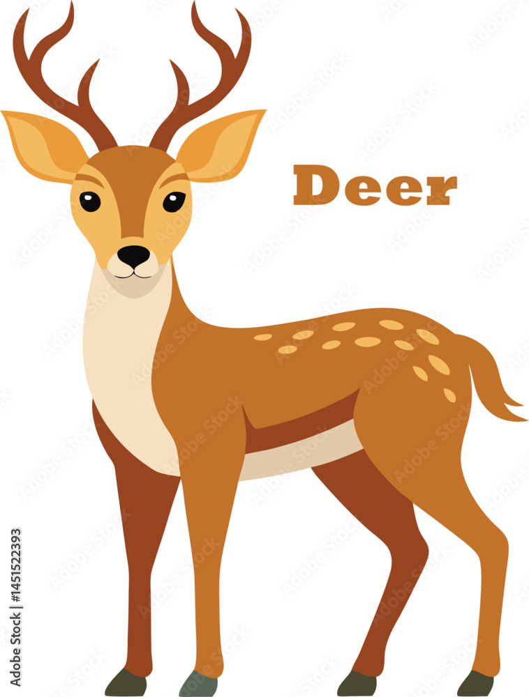 Fototapeta premium deer vector illustration