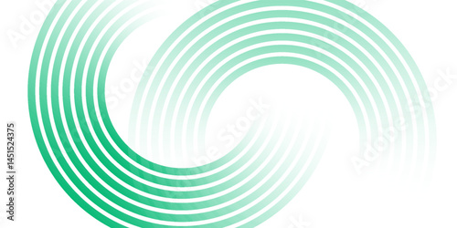 Abstract green white background overlapping layers on bright space with circle effect decoration. Modern banner with line style.