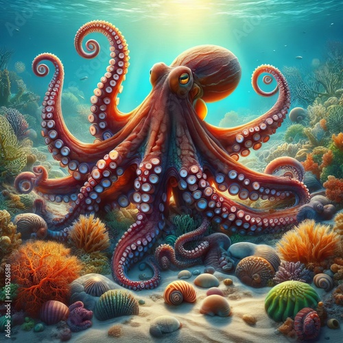 intelligent marine mollusks with eight arms