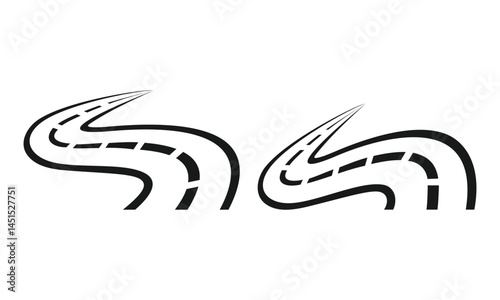 road or highway design vector template on transparent background