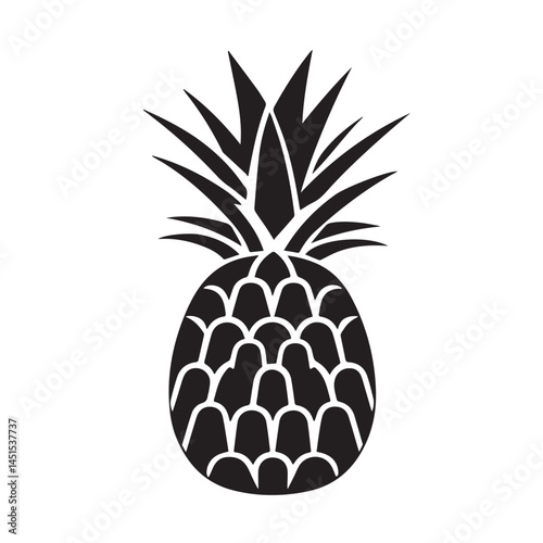 pineapple fruit vector illustration silhouette