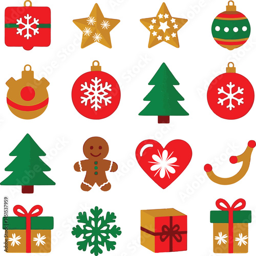 christens items sat design color with white background 