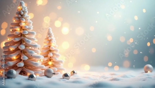 christmas tree in snow