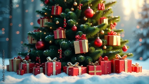 christmas tree with gifts