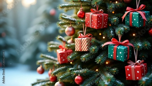 christmas tree and gifts