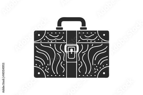 Briefcase icon silhouette vector illustration