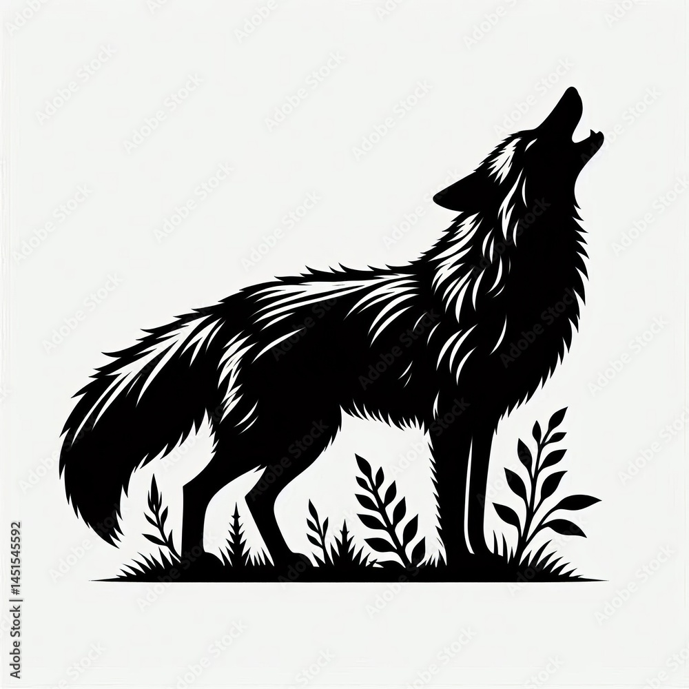 Obraz premium silhouettes of wildlife animals