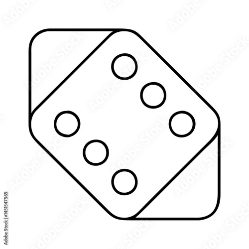 dice six sided die icon, dice six sided die line art - simple line art of dice six sided die, perfect for dice six sided die logos and icons