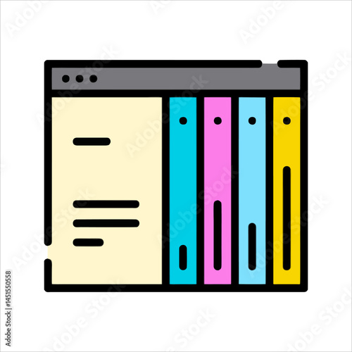 set of folders